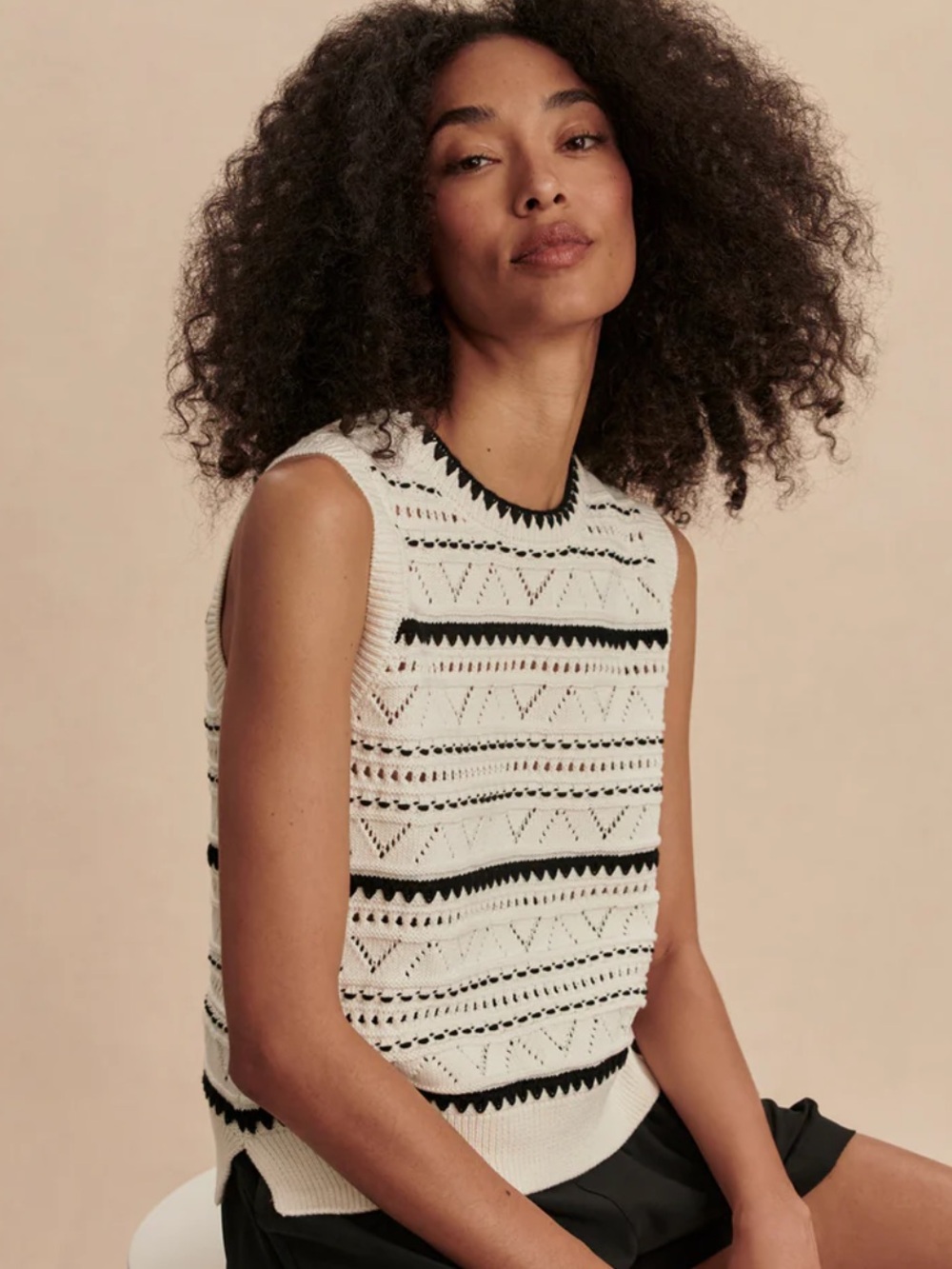 Varley Athena Pointelle Knit Vest